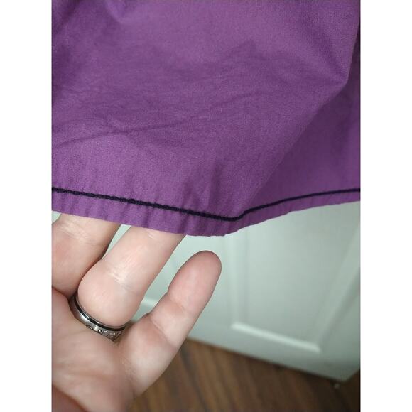 Tranquility Mayhem Woman M Shirt Purple Collared Button Western Casual Workwear - Picture 6 of 12